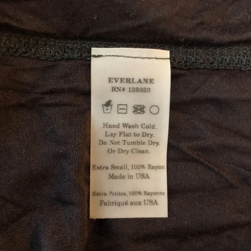 Everlane Womens Tank Top Rayon Scoop Neck Sleeveless Black XS - Image 4