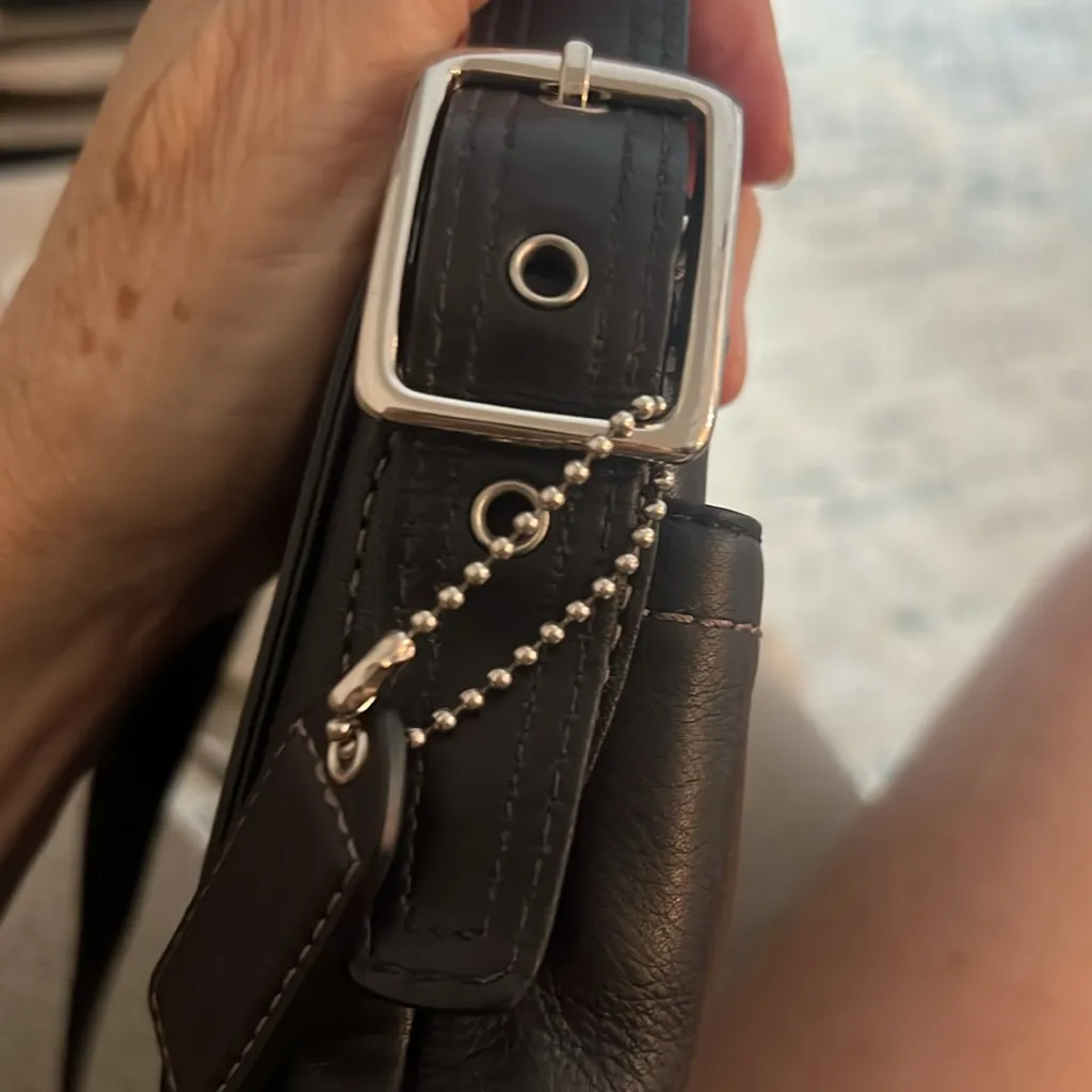 Coach Hampton Buckle‎ Flap Crossbody Bag F11196 in Black - Image 9