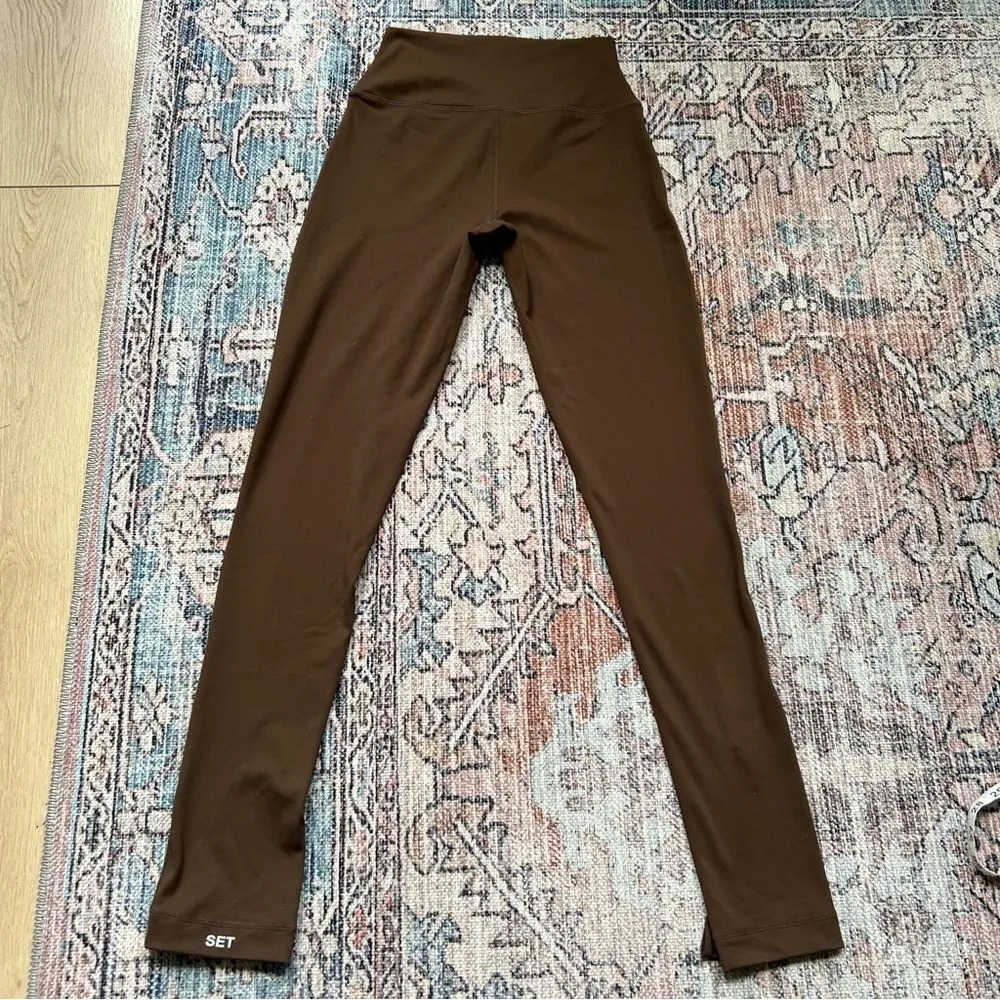 SET Active Luxform Leggings Coco Brown Size Small Leggings Luxury Active Tights - Image 10