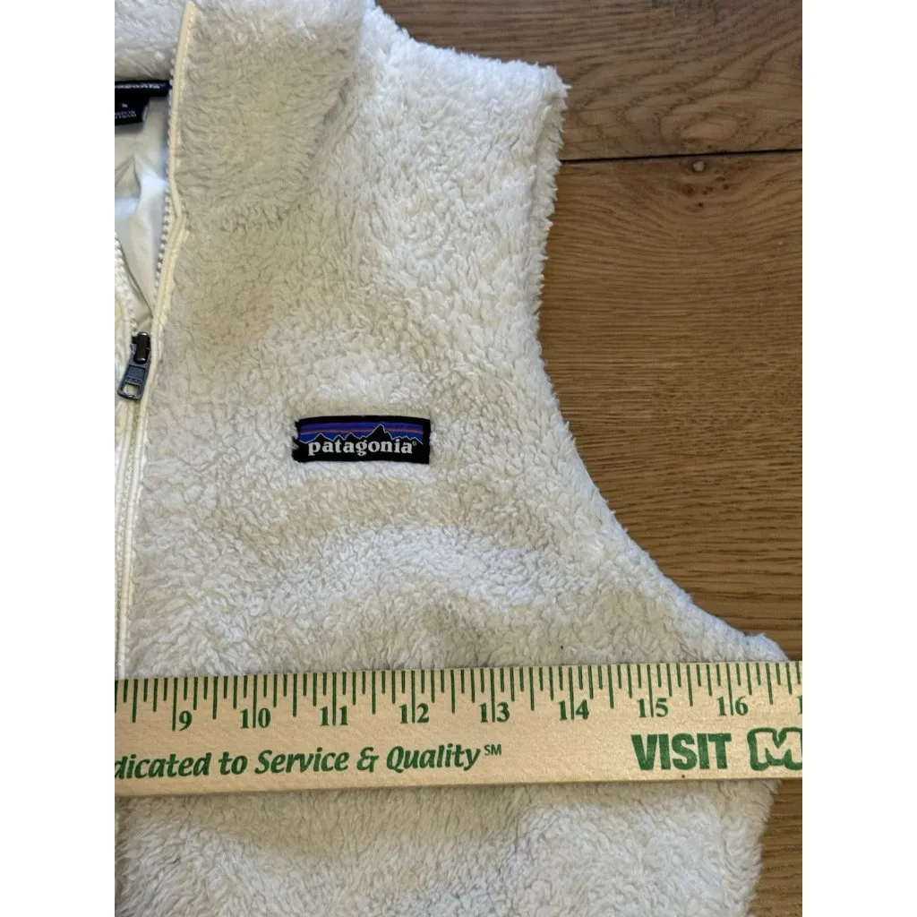 Patagonia Women's Los Gatos Fleece Vest Full‎ Zip White Size S STY25216 Preppy - Image 6