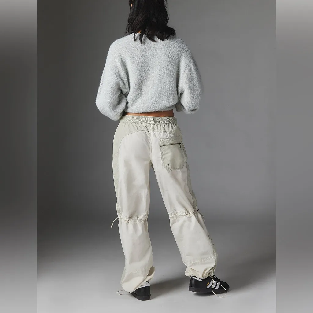 Silence + Noise Grey Lee Motocross Sage Streetwear Cargo Utility Pants Size S - Image 8