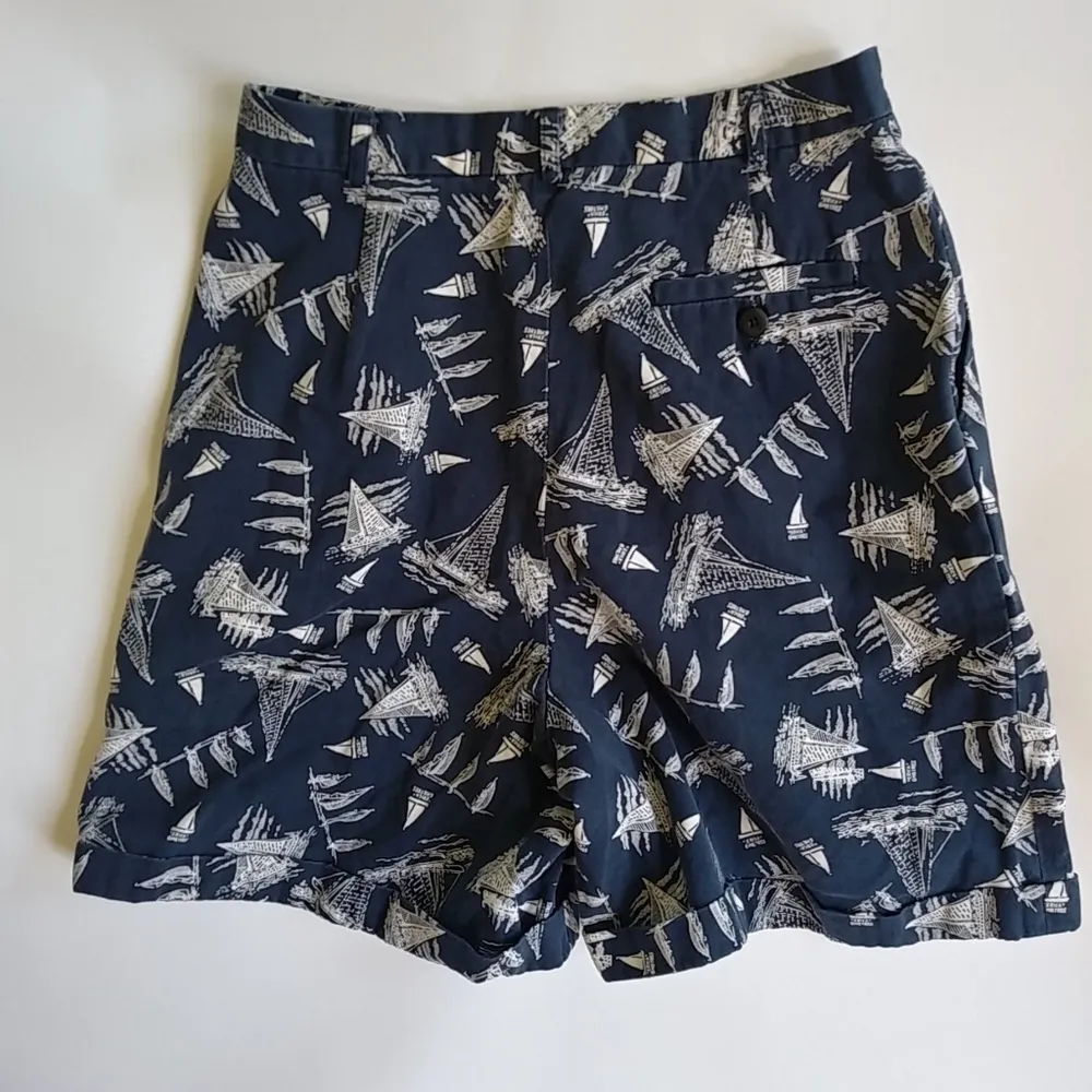 Ralph Lauren 6 26 Deep Navy White Sailing Nautical Shorts Blue - Image 6
