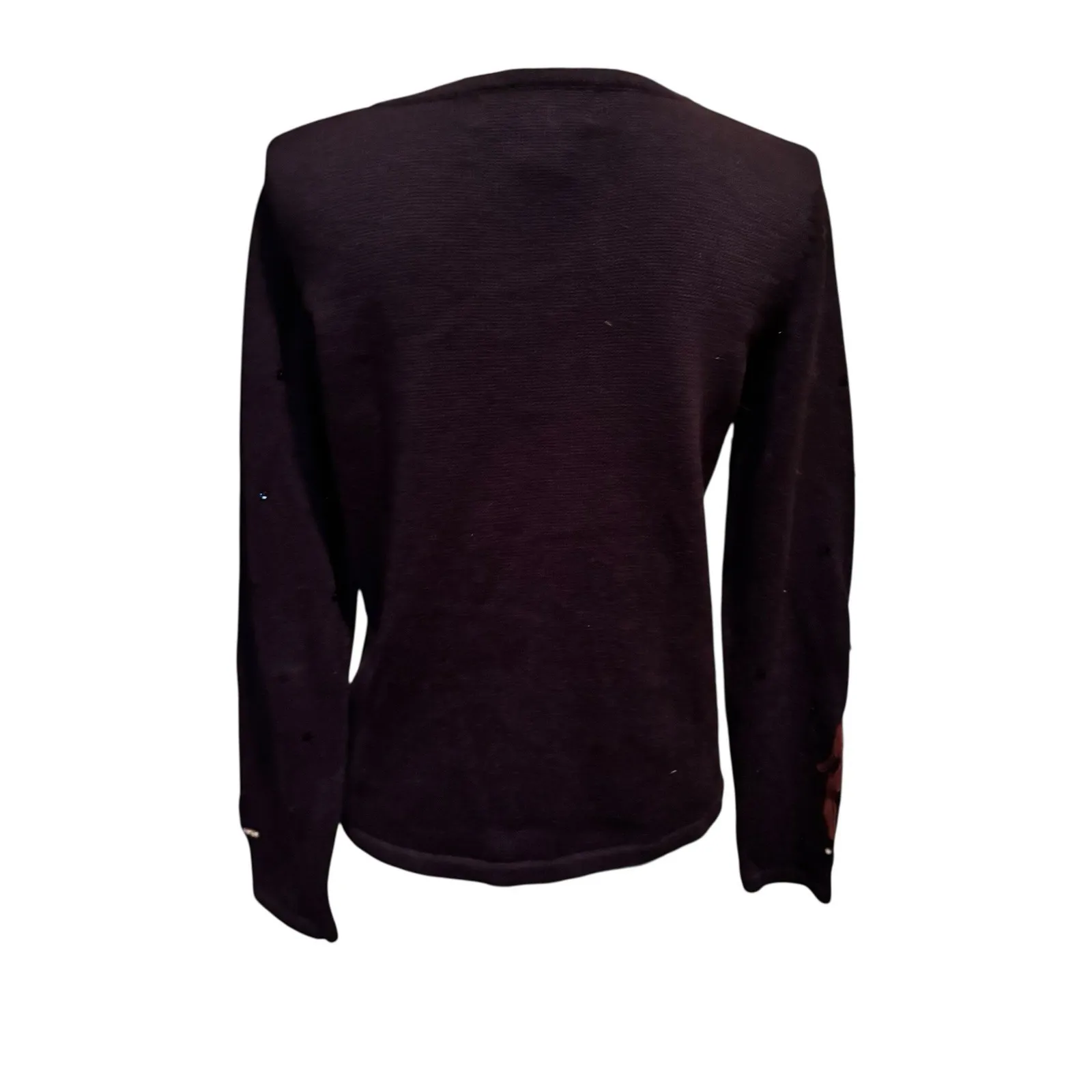 Tiara International Christmas Nativity Sweater Beaded Embroidered Size Small - Image 2