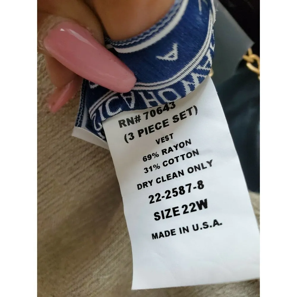 Jessica Howard Cream Rayon & Cotton 3 Piece Set - Image 7