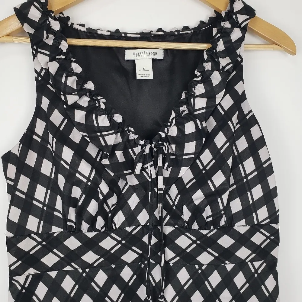 White House Black Market Ruffled Sleeveless Blouse - Image 2