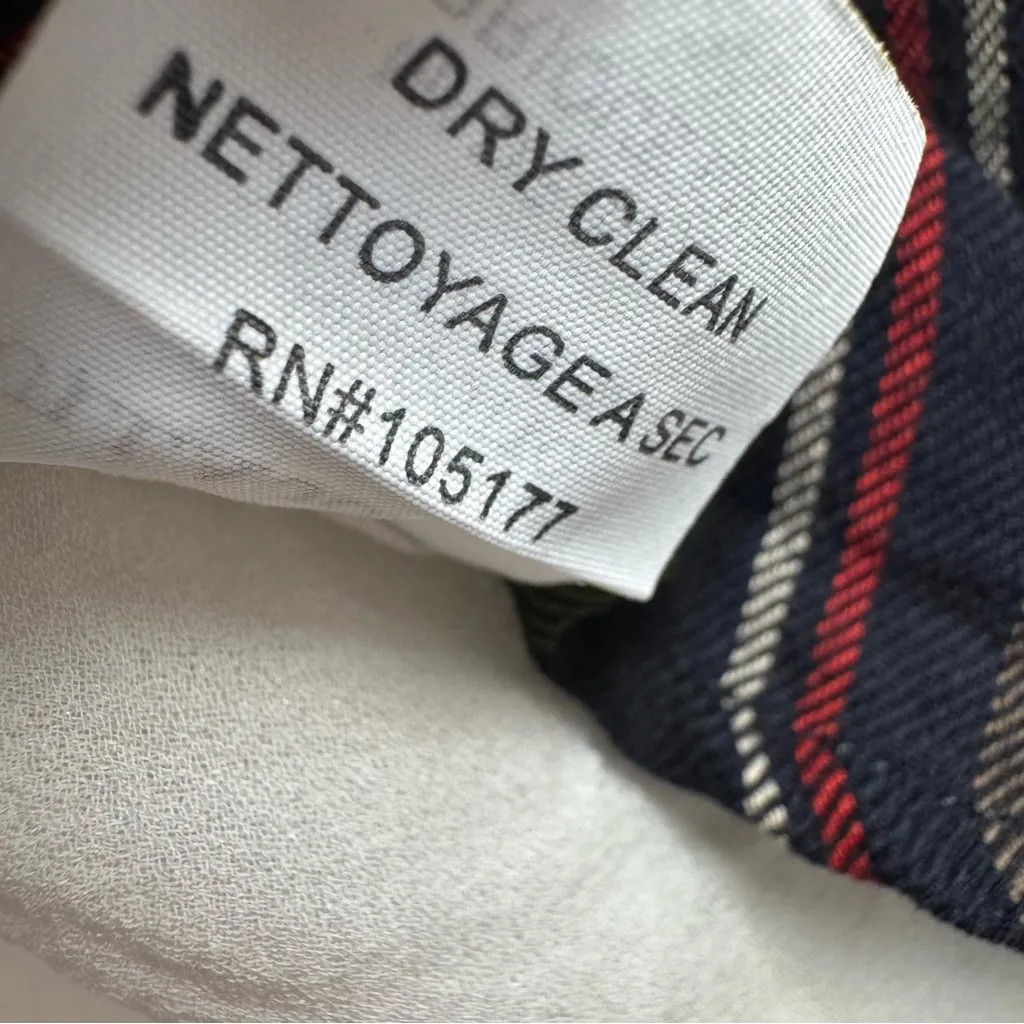 Ulla Johnson Long Sleeve Wool Blend Button Up Blouse Academia Top Striped 8 - Image 10