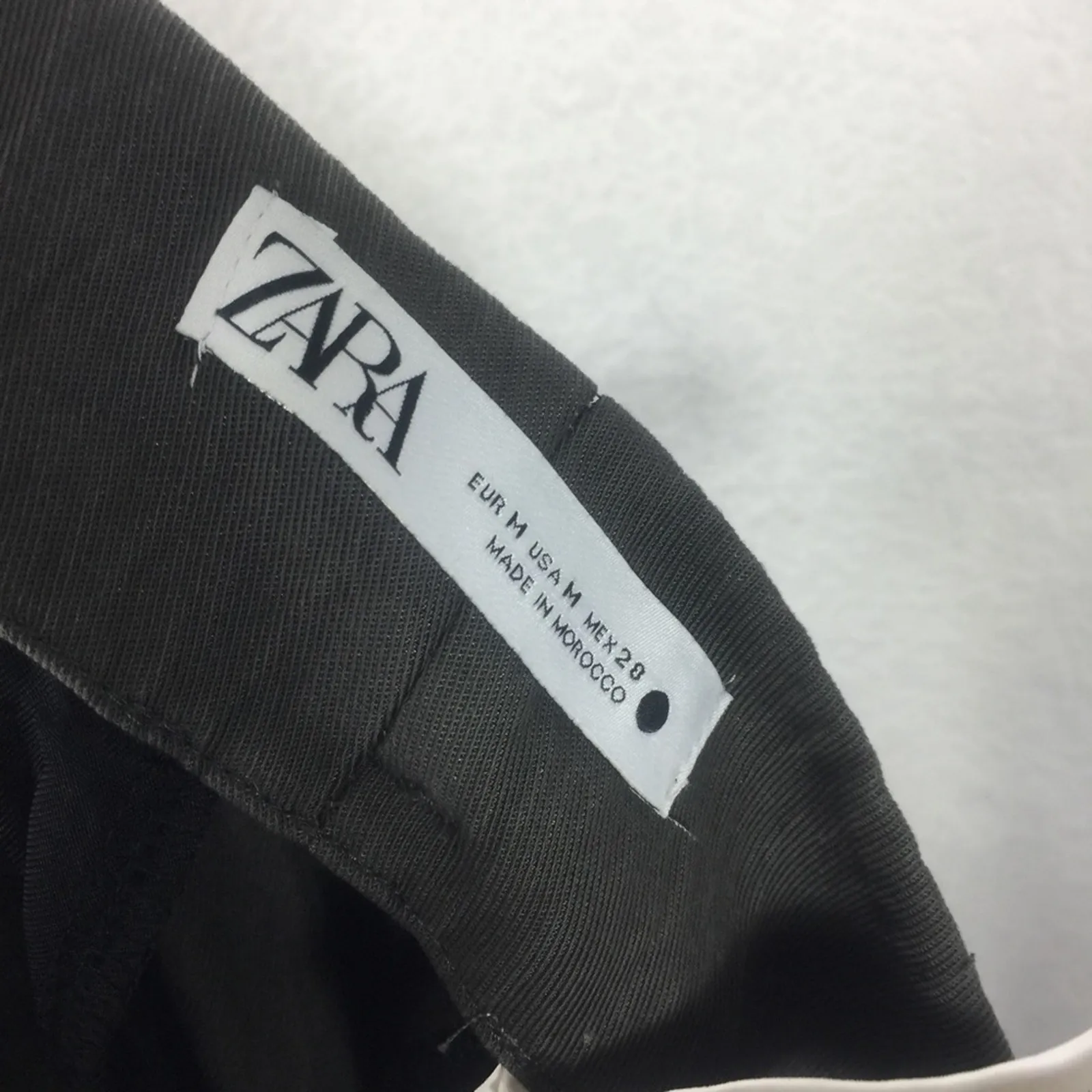 Zara Belted Pleated Straight Leg Paper-bag Trousers Medium Minimalist Chic - Image 7