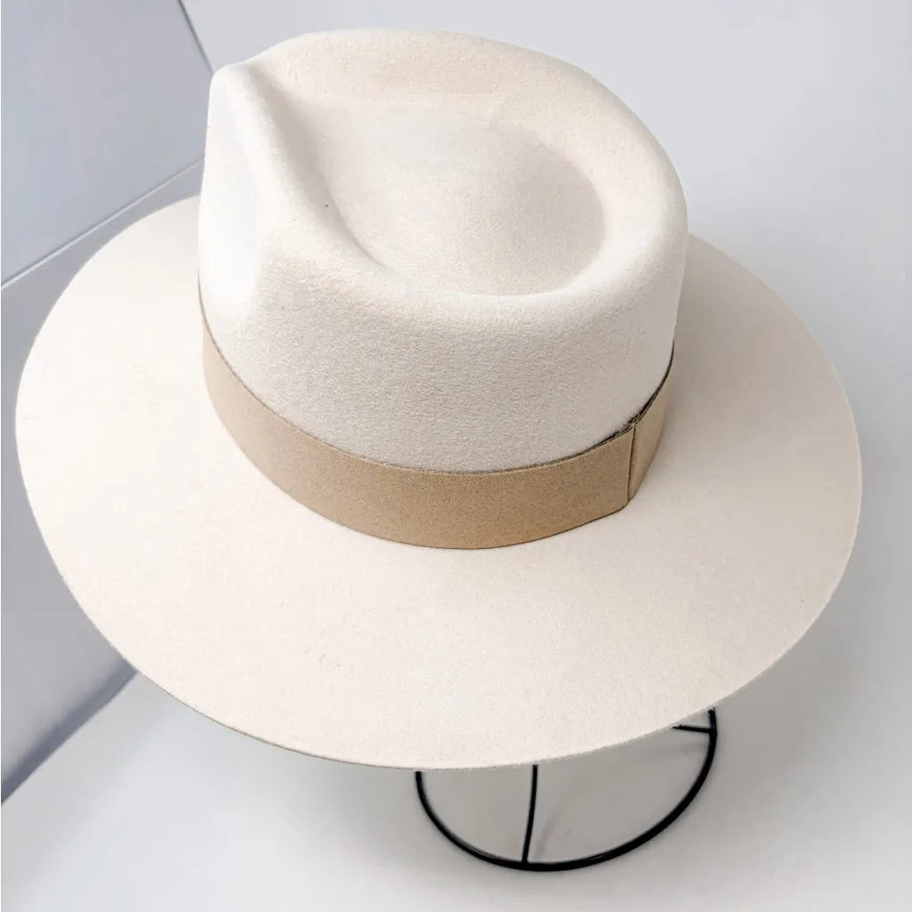 Teressa Foglia x Curateur Lynn Vegan Suede Felt Hat, Brand new, MSRP $400 White - Image 6