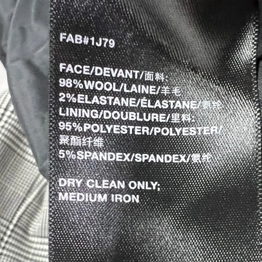 Lafayette 148 New York Delia Houndstooth Glen Plaid Sheath Dress 6 Black White - Image 10