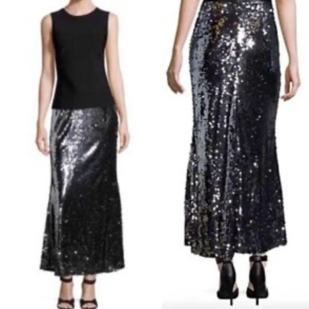 Carmen by Carmen Marc Valvo holiday Sequined Fishtail Ball Skirt 8 party evening - Image 2
