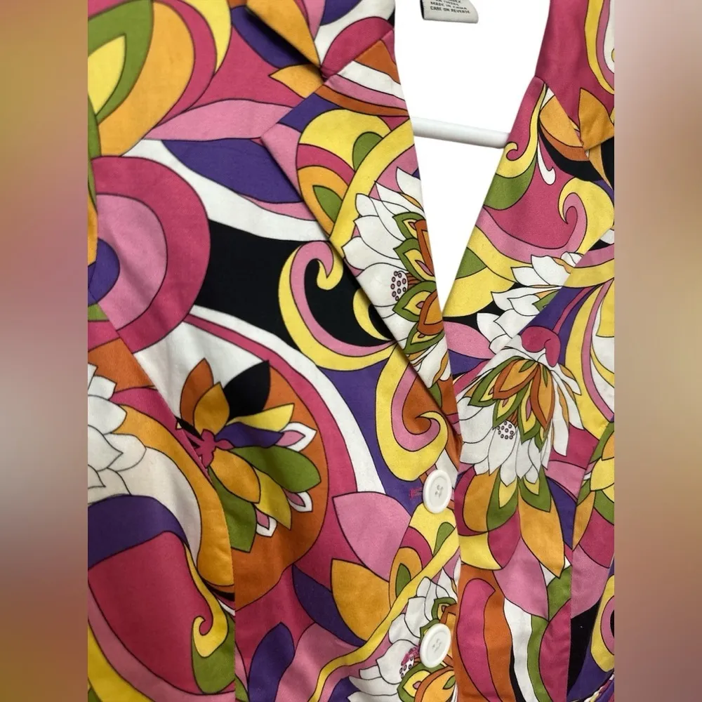 Paraphrase multicolored 60s pattern button front jacket - Image 3