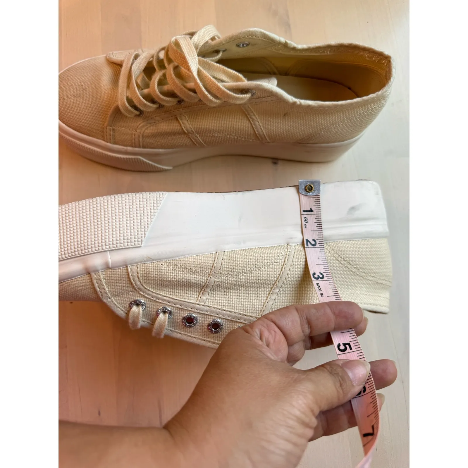 SUPERGA 2750 PLATFORM SNEAKERS CAMEL size 41.5 / US 10 - Image 6