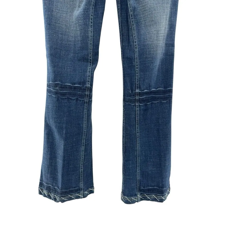 Antik Denim Women's Size 29 Bootcut Embroidered Indigo Blue Jeans Button Fly - Image 6