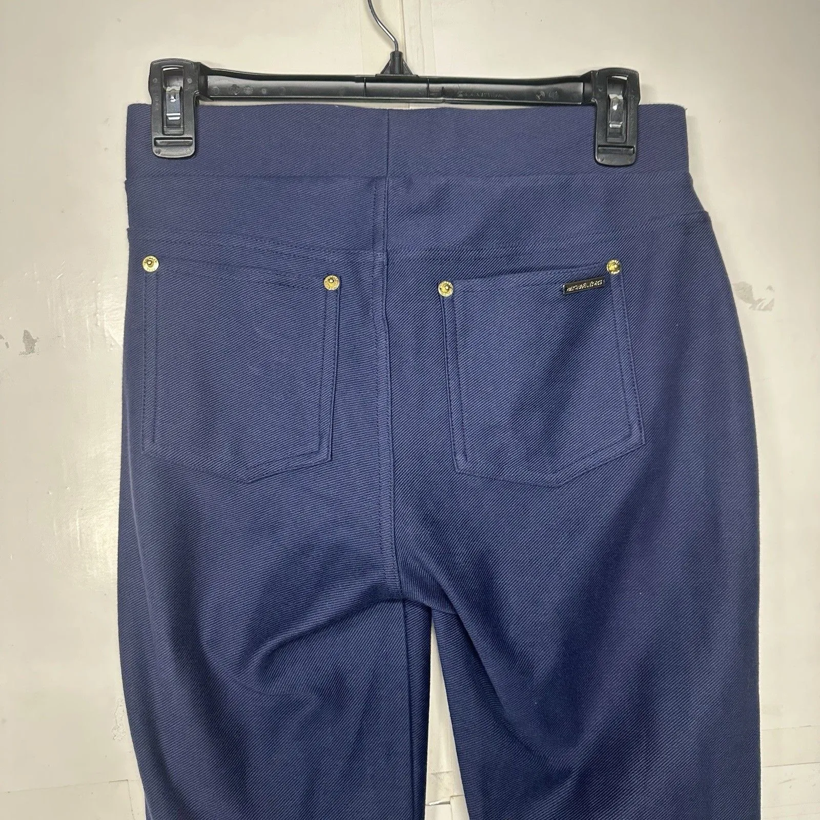 Michael Kors Legging Pants Womens Small Dark Blue Mid Rise Pull On Fitted Skinny - Image 8