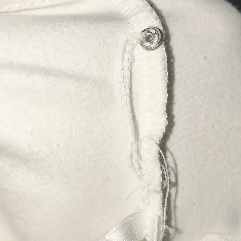 Ivory 3/4 Sleeve Surplice Jersey Faux Wrap Crop Top - Image 5