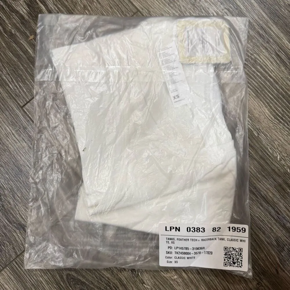 New Fabletics FEATHER TECH + RACERBACK TANK in Classic White - Image 3