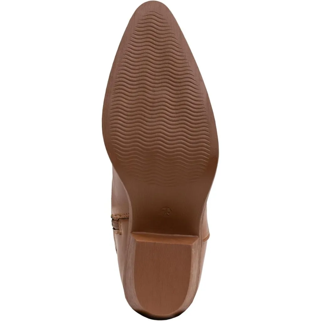 Women's Brown Embroidery Western Cowgirl Boots Pull On Pointy Toe Mid Calf Size 6 - Image 7