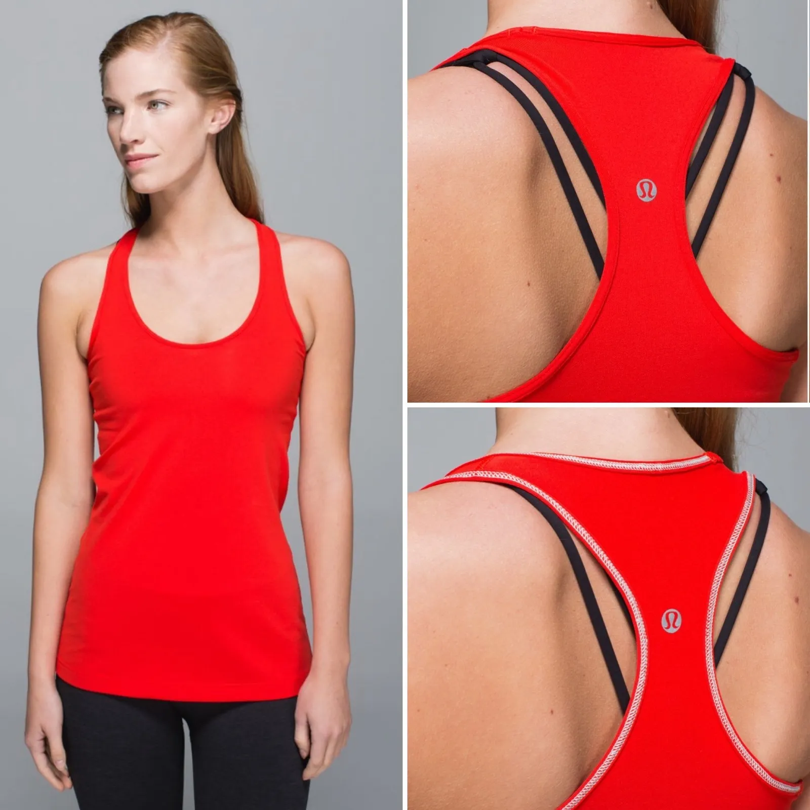Lululemon Cool Racerback Flaming Tomato Size‎ 4 Activewear Workout Yoga W1C65S - Image 2