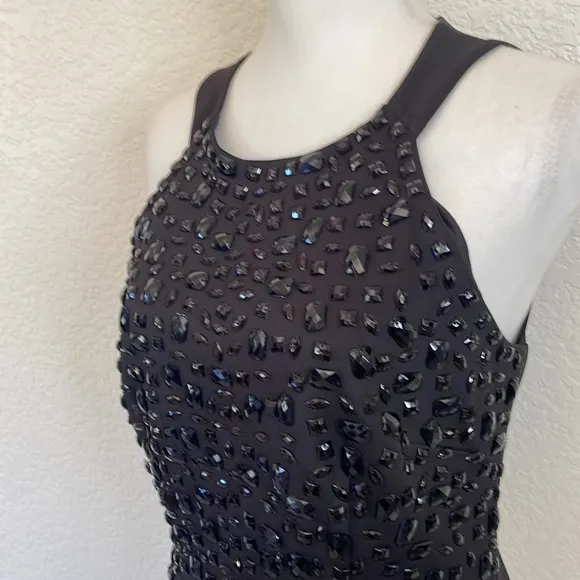 Eliza J Beaded Black Top. Size 8‎ - Image 2