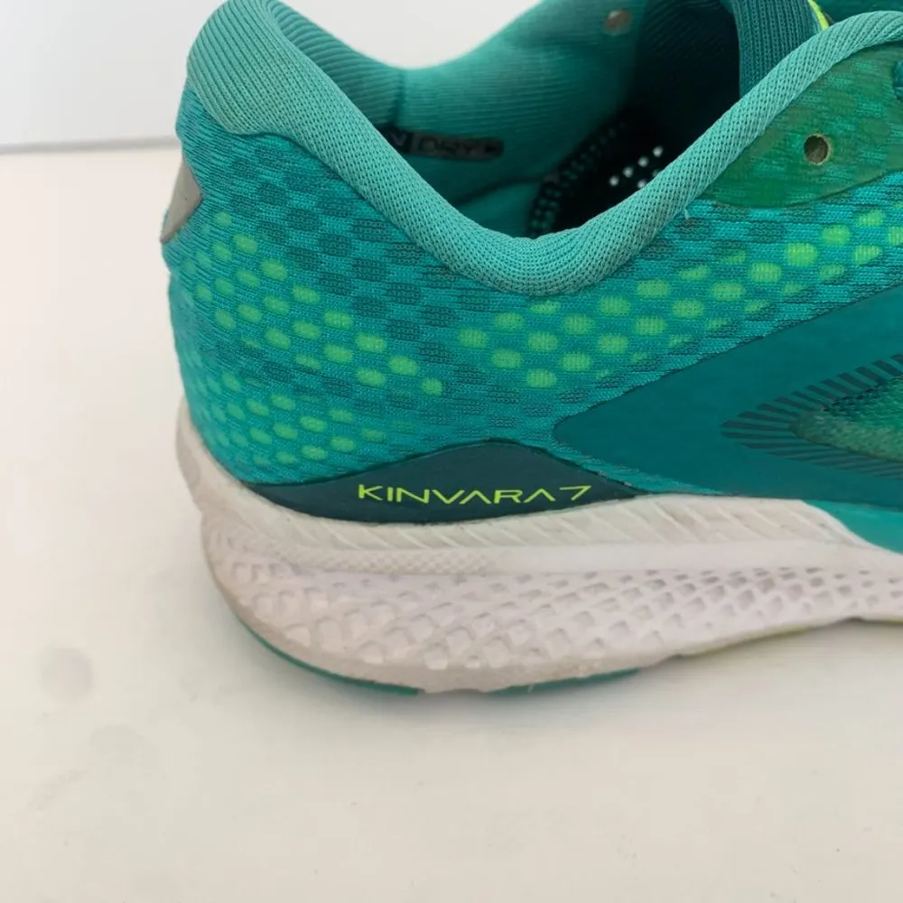 Saucony Neon Green & Teal Kinvara 7 Everun Running Shoes - Image 9