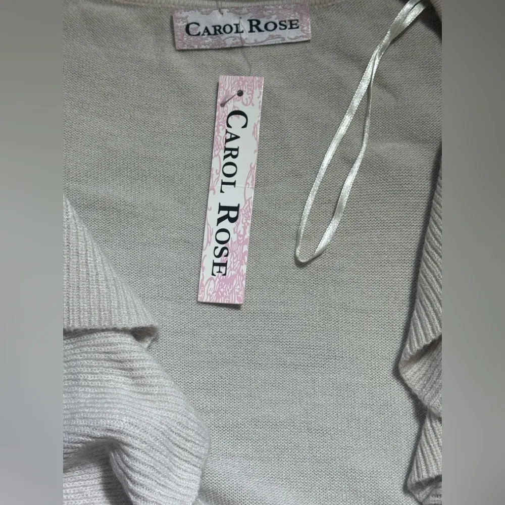 Carol Rose Beige Ruffle Cardigan 🍁🥮🍂 - Image 3