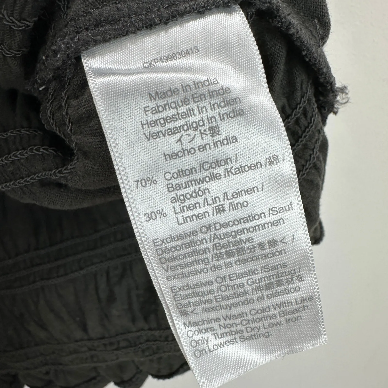 Madewell Smocked Boatneck Tank Cotton Blend Minimalist Soft Charcoal XS NWT - Image 8