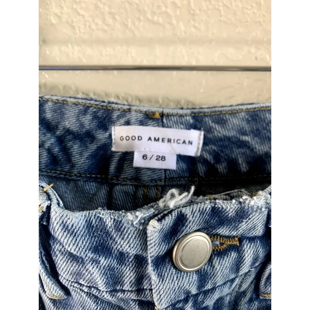 Good American '90s Duster Straight Leg Jeans In Blue950 6/28 NWT - Image 7