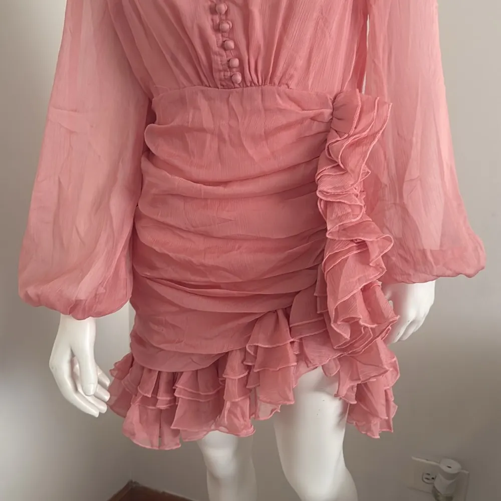 L'ATISTE Pink Asymmetrical  Dress Size S - Image 3