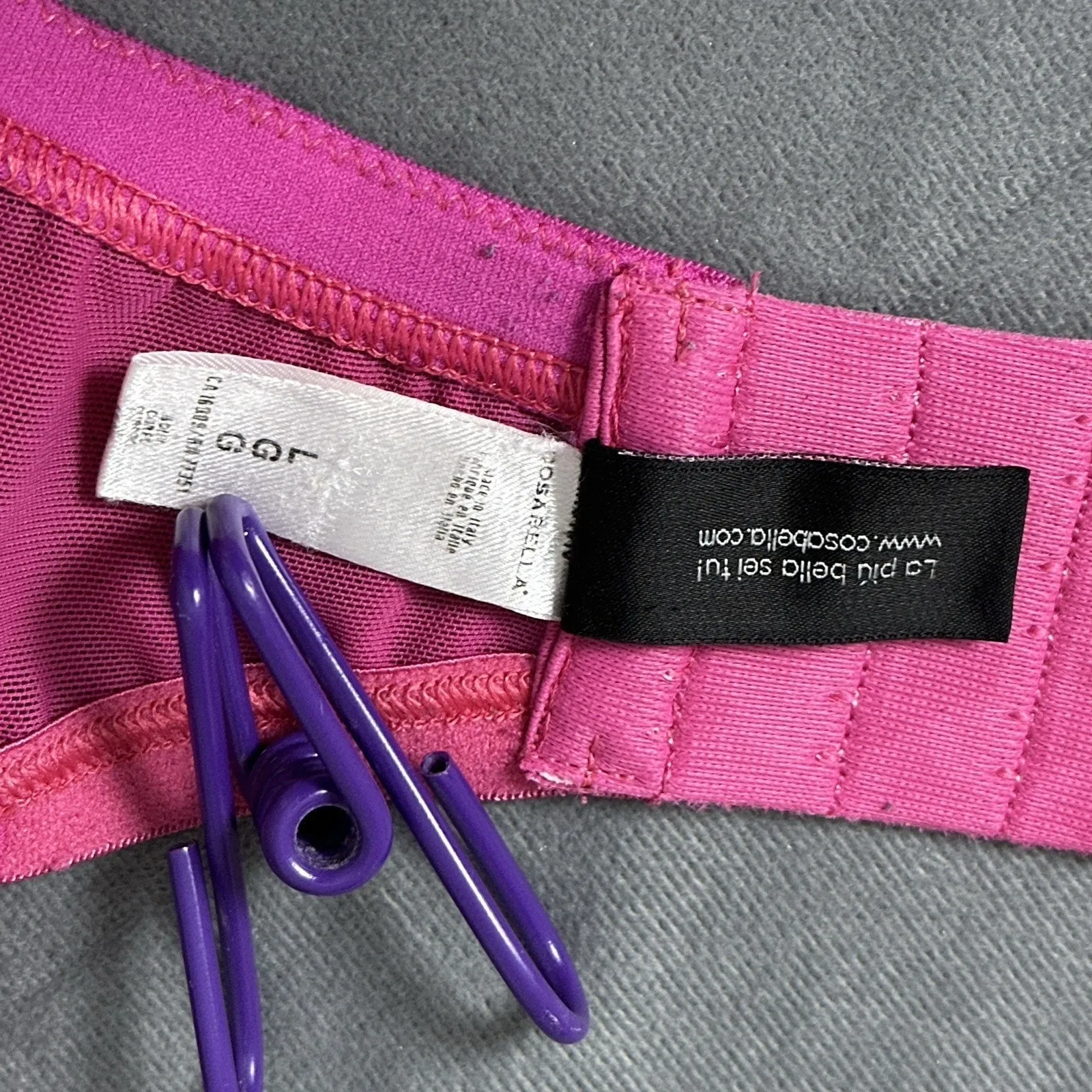 Cosabella Soire Confidence Curvy Bralette Size Large Pink Wirefree Unlined Sheer - Image 9