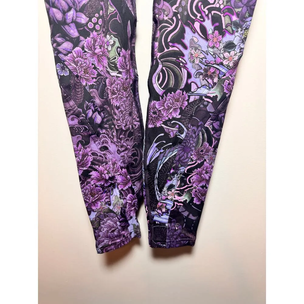 Lululemon 4 Chasing Miles Tight 25" Memoir Purple Zip Pocket Nulux RARE Leggings - Image 7