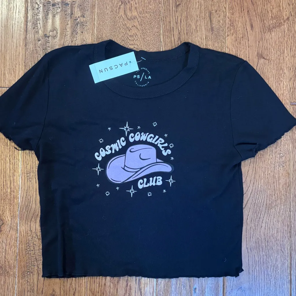 Black Cosmic Cowgirls Club T-Shirt - Image 2