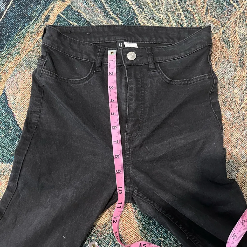 H&M Divided High Rise Black Skinny Jeans Women’s 6 Modern Flex Denim Stretch - Image 12