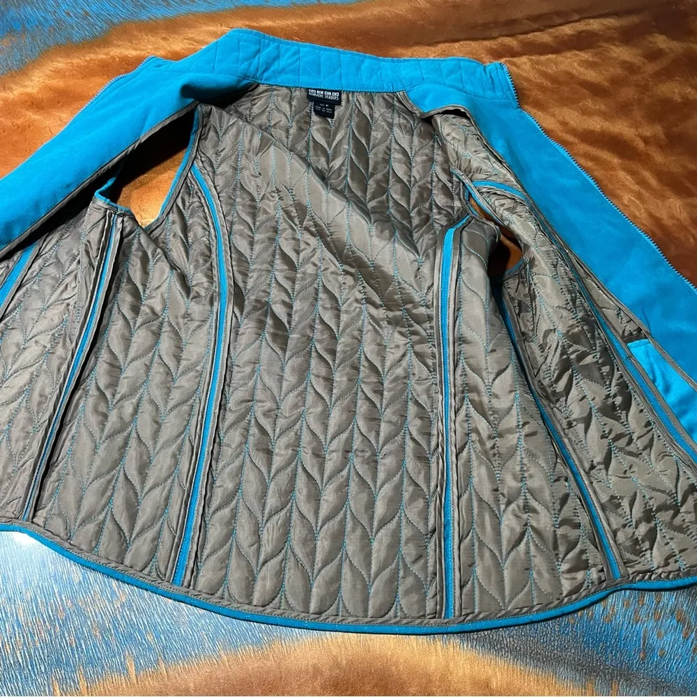 Nomadic Traders Quilted Vest size medium full zip Blue - Image 2