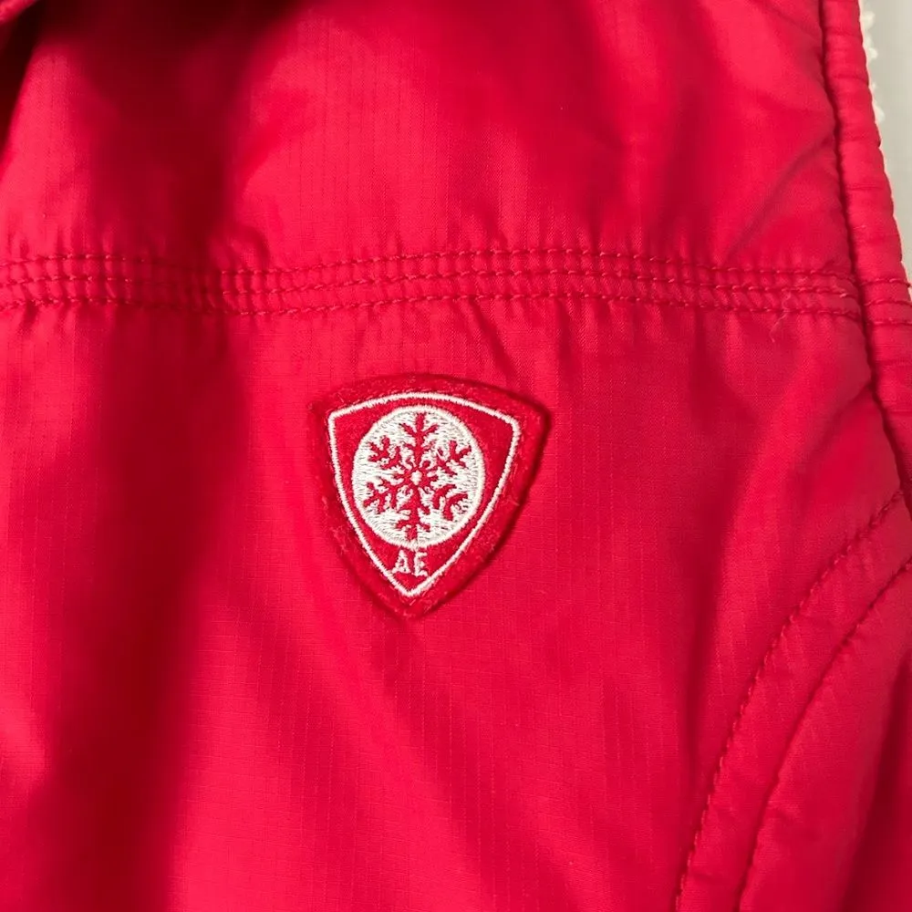 American Eagle Shelter Series Red Vest Sherpa Lined Size Medium Athleisure - Image 3