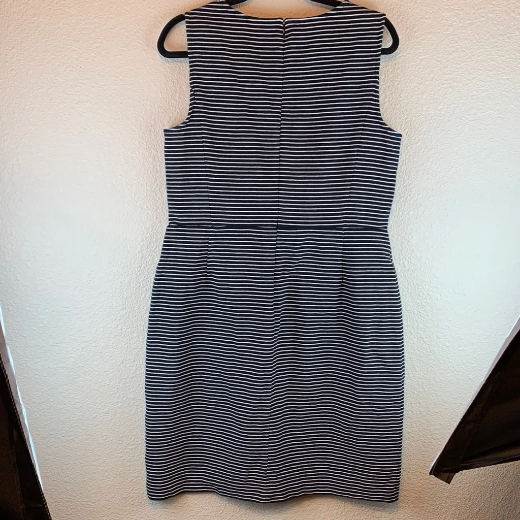 Talbots striped mini dress sz 16p wedding guest career office interview classic - Image 3