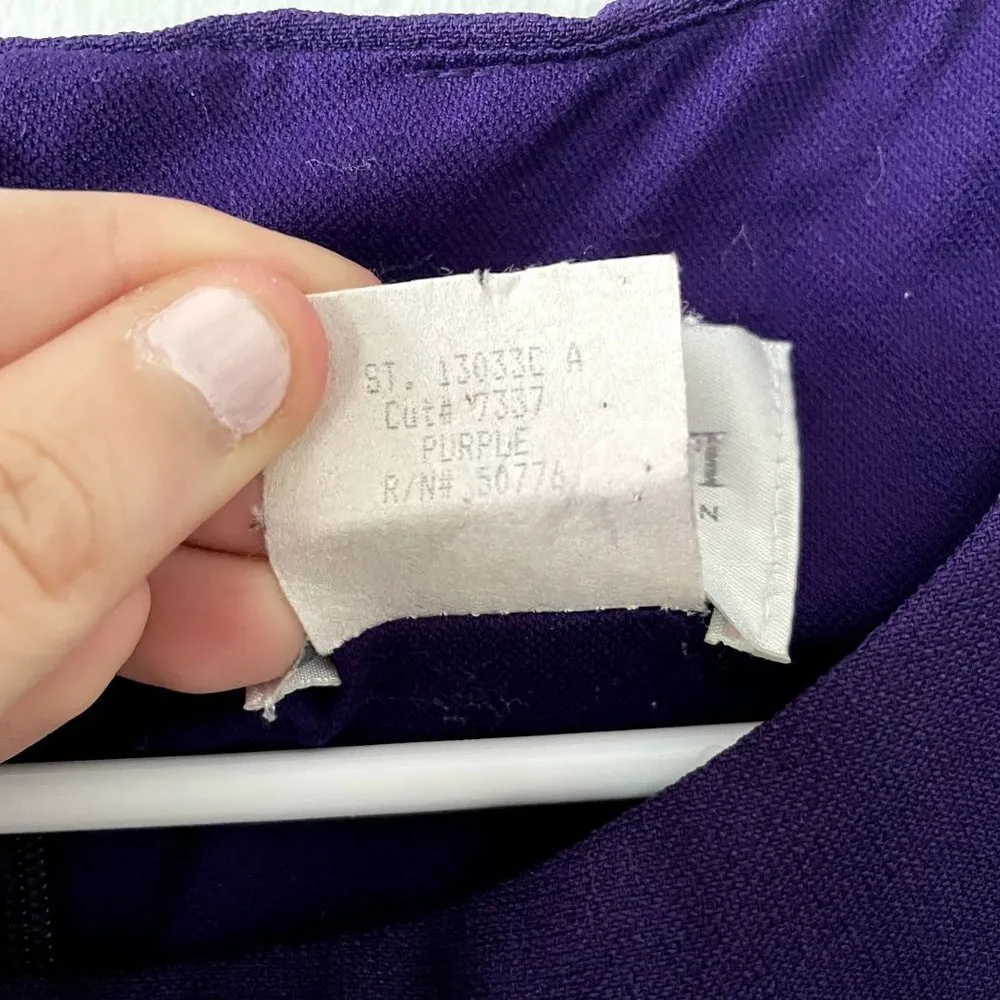 Hugo Buscati deep royal purple sleeveless summer sundress professional business - Image 5