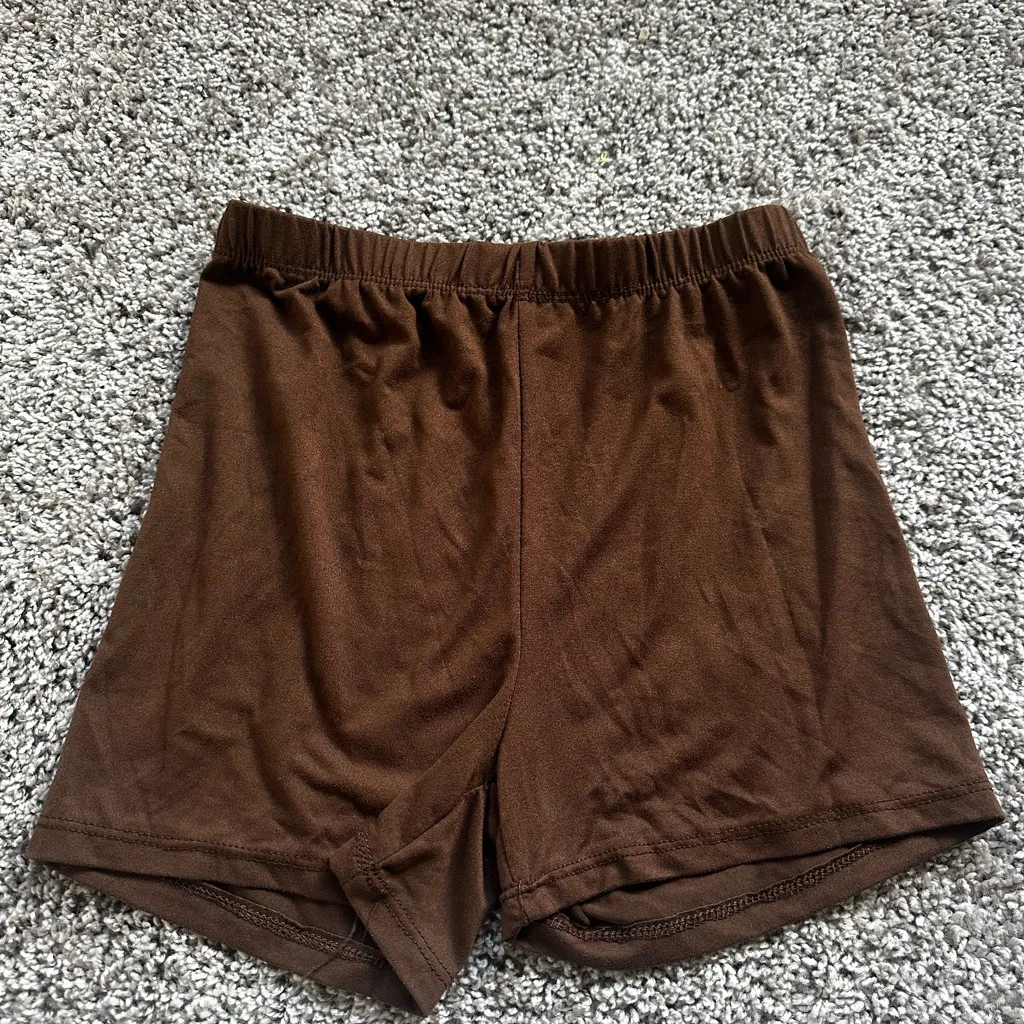 High Waist Brown Women's Shorts - Image 2