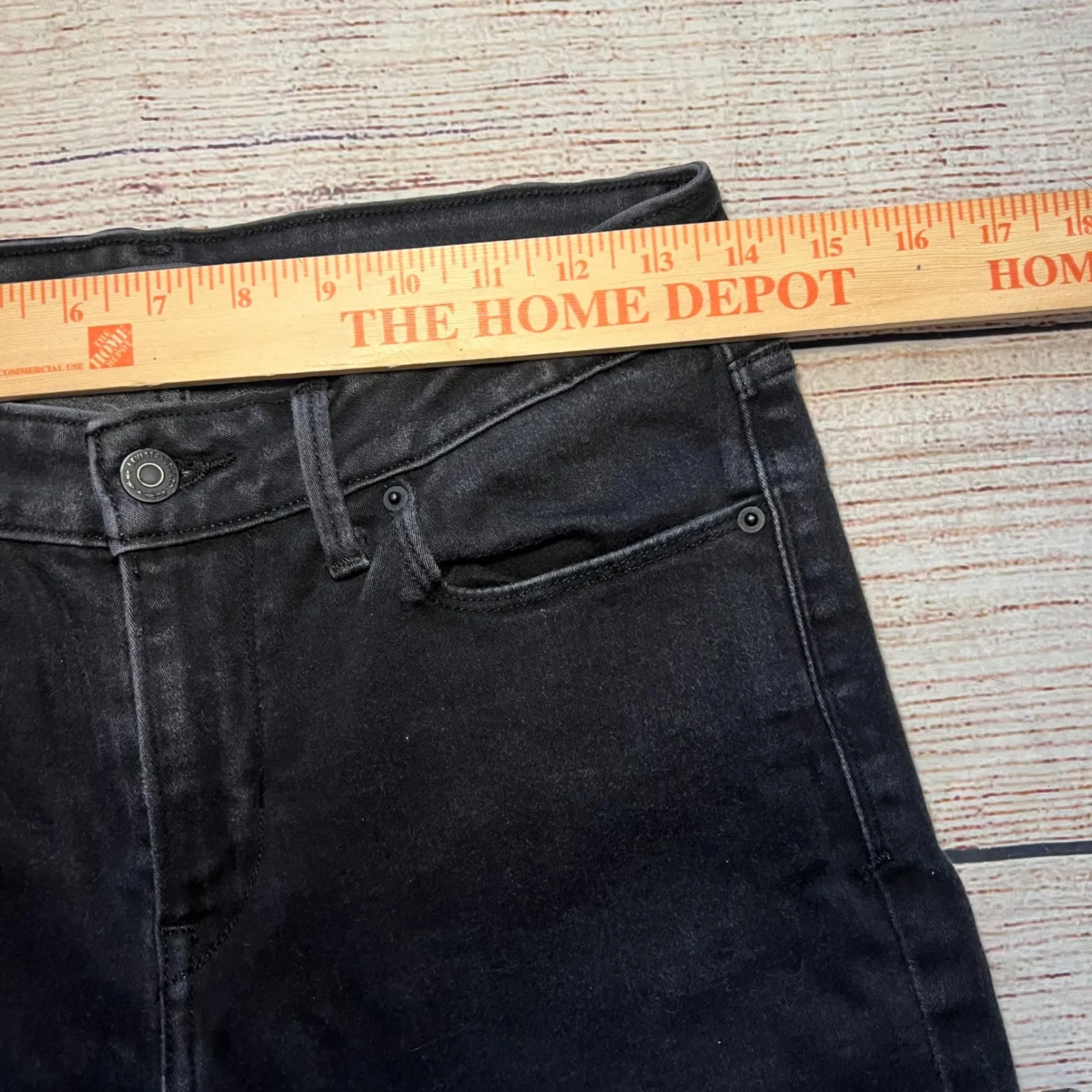 Levi's Classic Mid Rise Skinny Jeans Black‎ Wash Womens 6 Denim Pants Grunge - Image 5