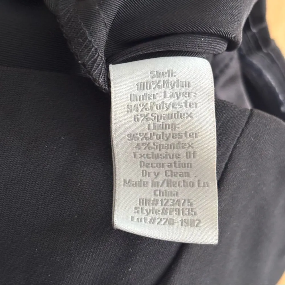 Pearl Georgina Chapman Marchesa Embellished Dress Black Lace Drop Waist 2 FLAW - Image 12