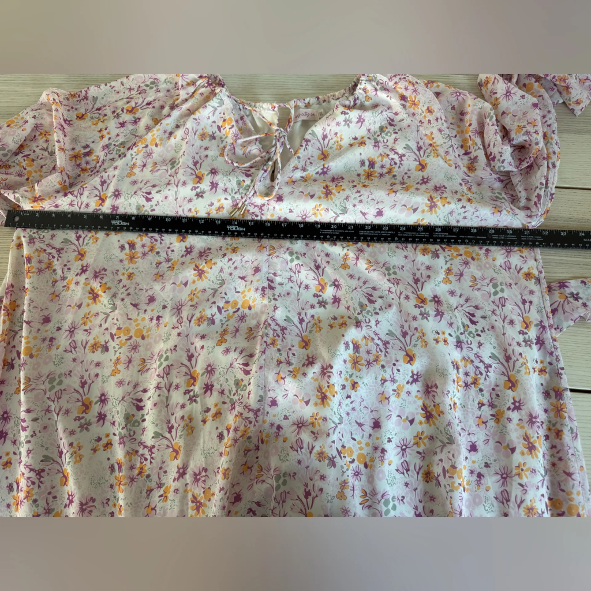 Ivy City Co Imogen maxi dress in blush floral long sleeve dress plus size 3X Pink - Image 6