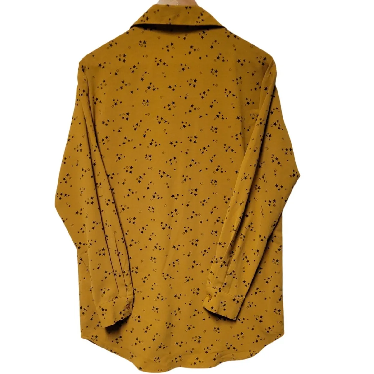 Nasty Gal‎ Movie Star Oversized Shirt Celestial Stars Transitional Festival Sz S - Image 2