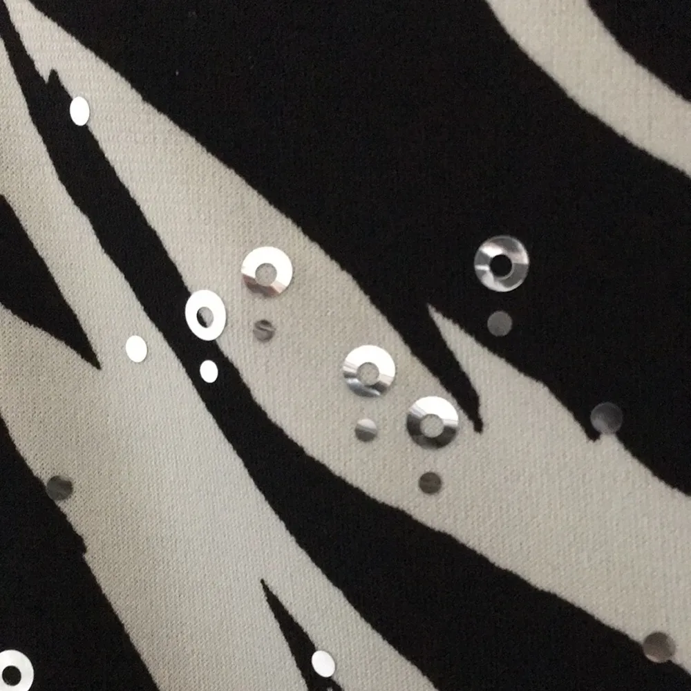 JM Collection FINAL MARKDOWN Ladies’  Petite Sequined Draped Front Top (S) - Image 9