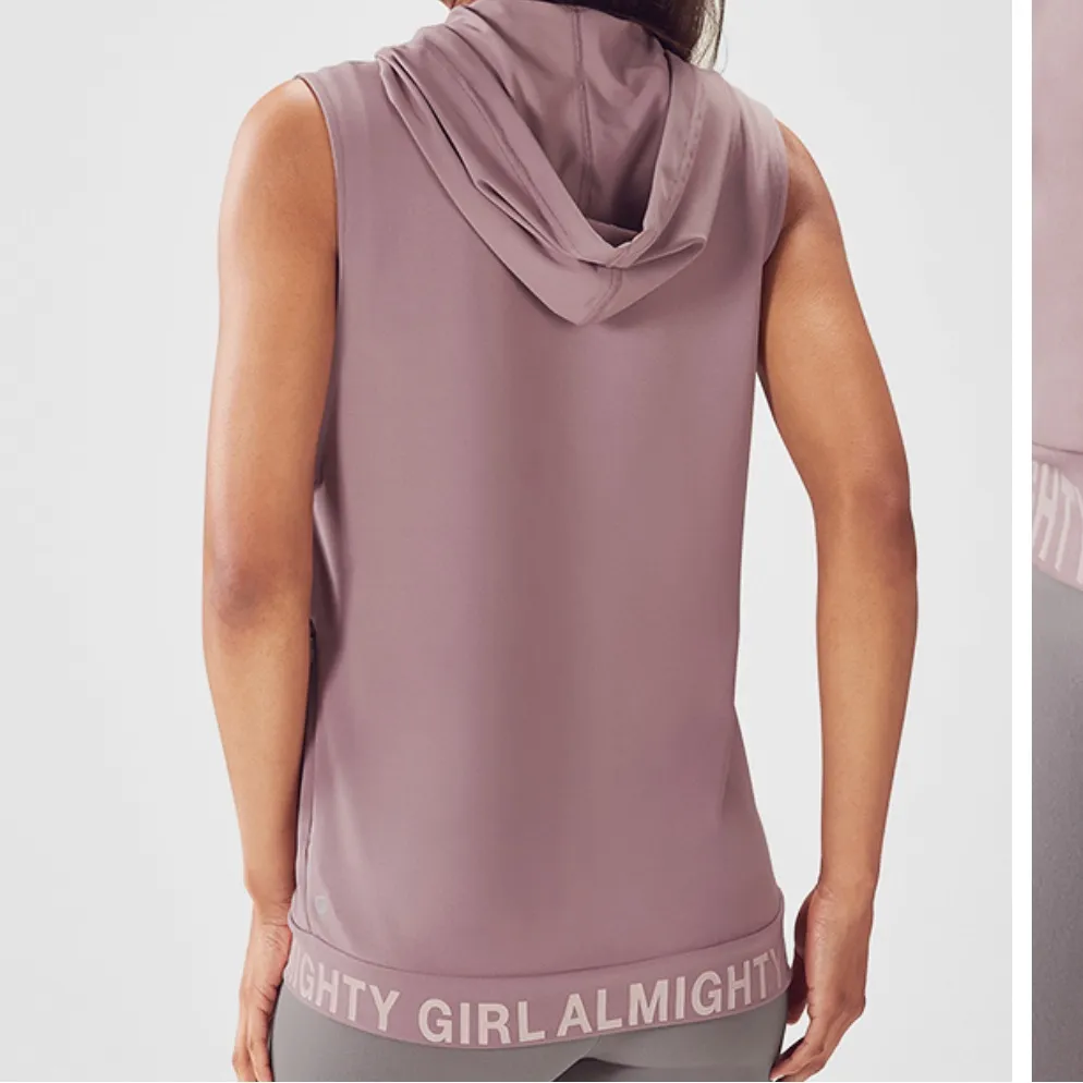 Fabletics rouge pink women’s vest girl almighty workout vest with hood small - Image 2
