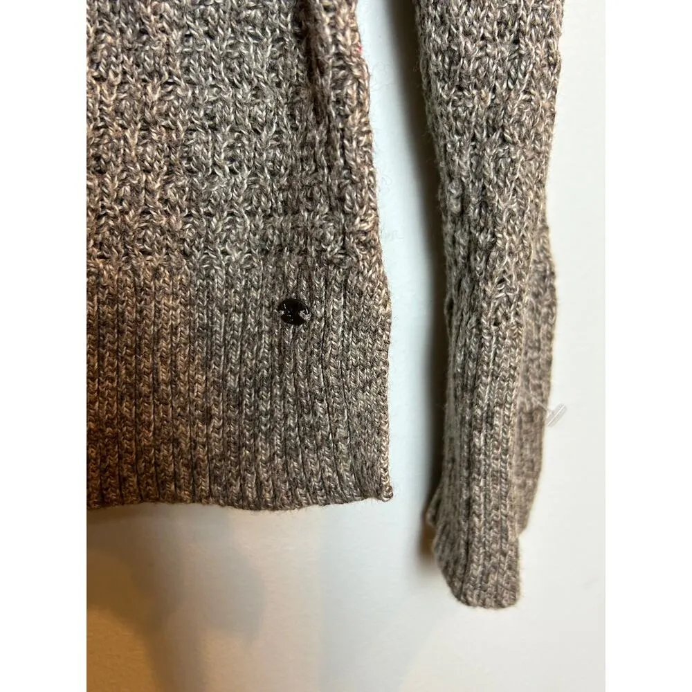 American Eagle Beige Tan Knit Women’s V Neck Sweater Size Medium - Image 3