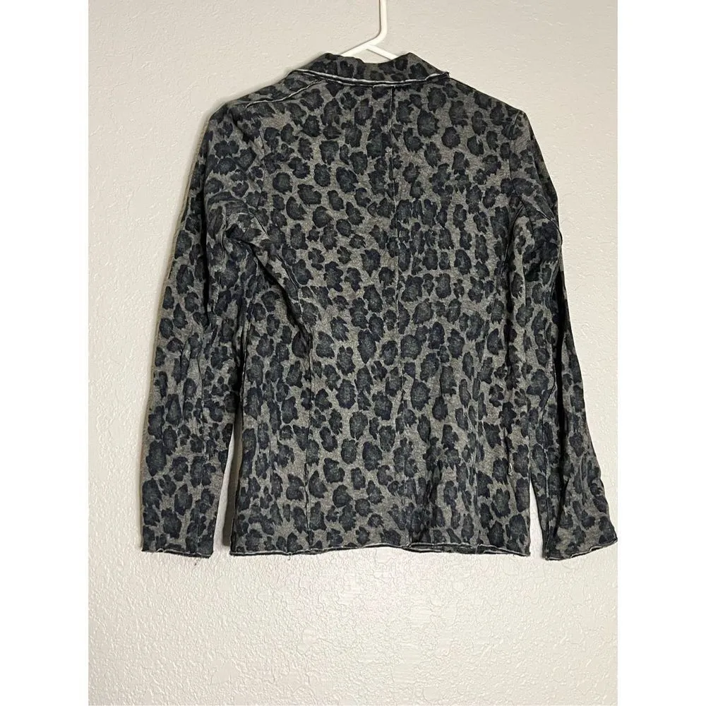 Majestic Filatures Leopard Print Cotton/Cashmere Blazer silk 1 - Image 4