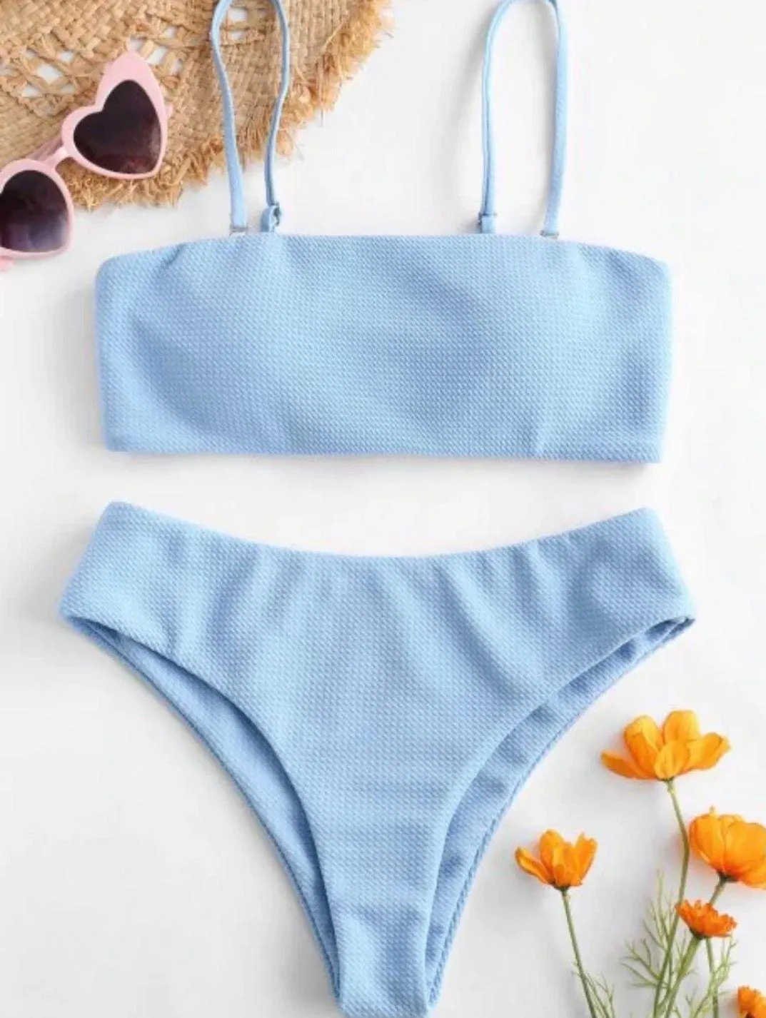 light baby blue swim suit bikini - Image 2