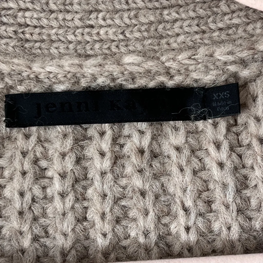 Jenni Kayne Alpaca‎ Cocoon Cardigan Oatmeal XXS Relaxed Fit Luxury Knit NWOT - Image 7
