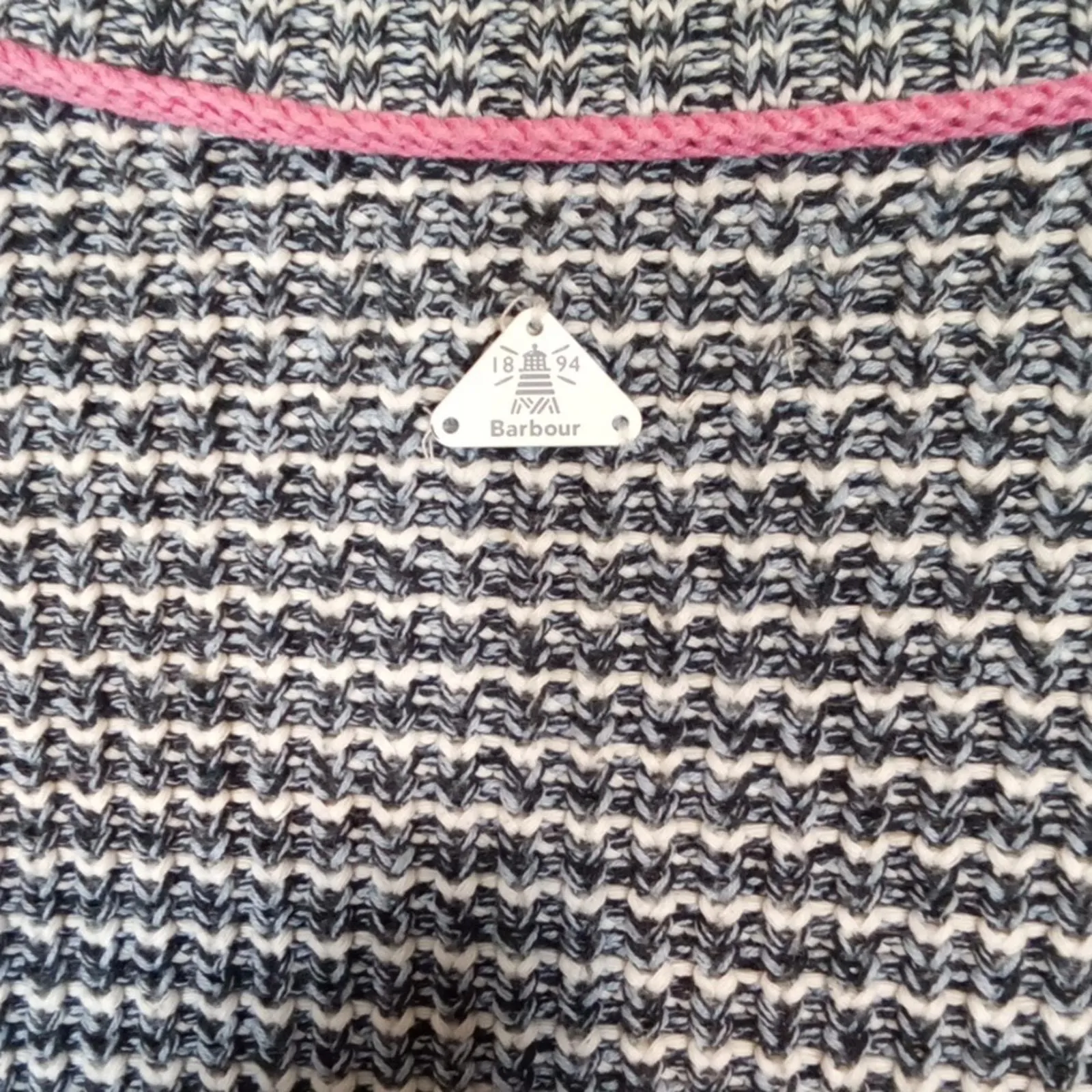 Barbour Bindweed Knit Fisherman Rib Womens Sweater Thick Size 12 - Image 5