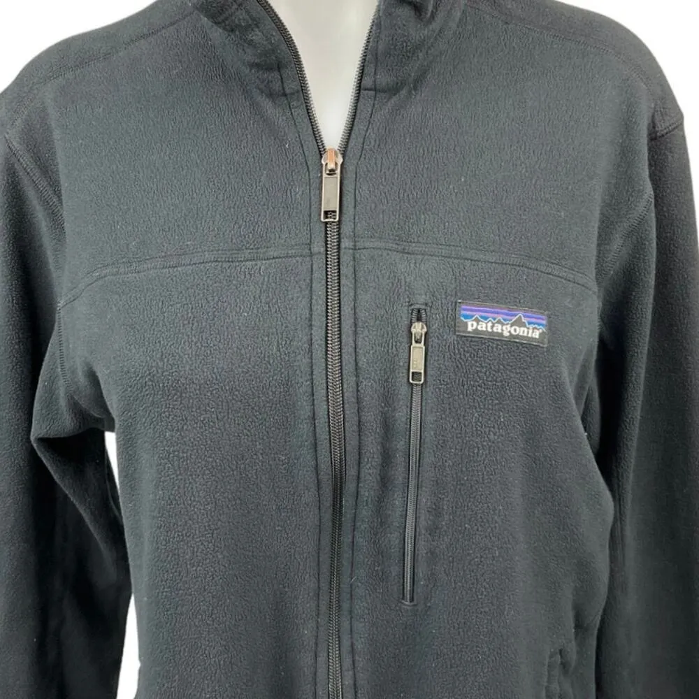 Patagonia Womens Black Iconiq Capital Zip Fleece High Neck Sweater Jacket Top M - Image 3
