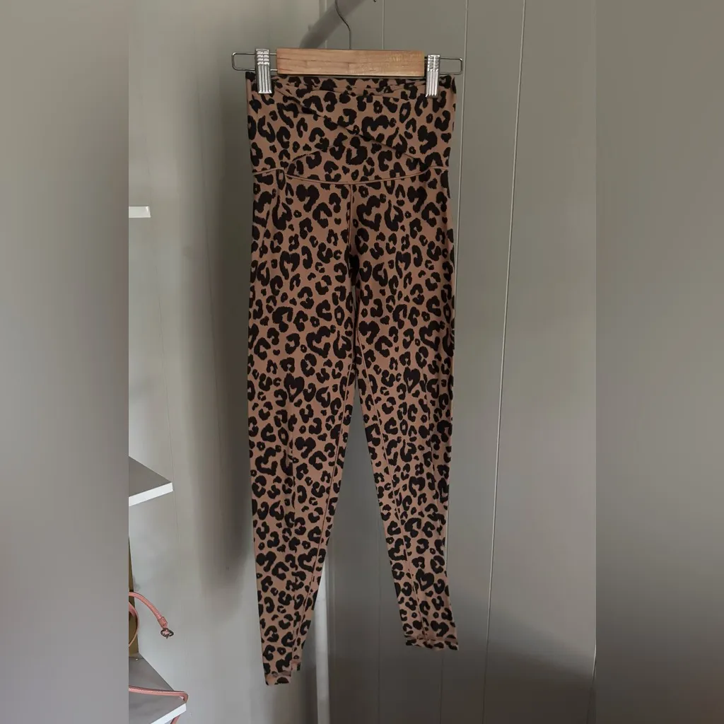 Aerie Leopard Print High Waisted Leggings Animal Print Athleisure Activewear - Image 4